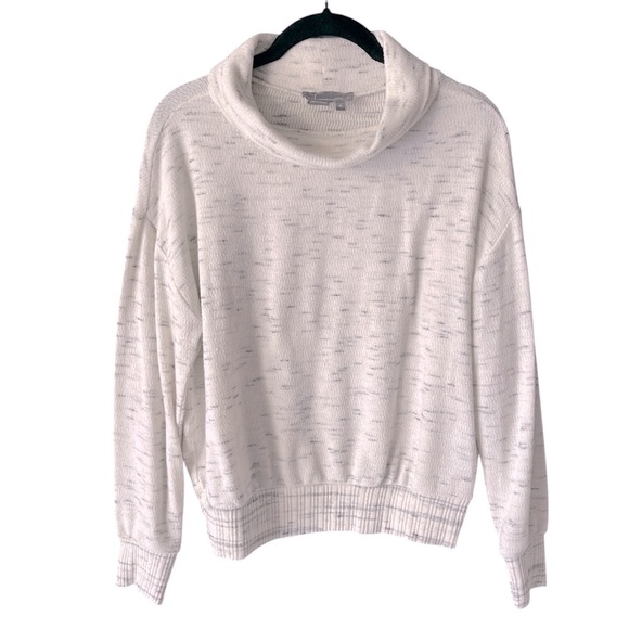 Anthropologie Marled Cowl Neck Drop Shoulder Elastic Sweater Lightweight XS - Picture 3 of 8